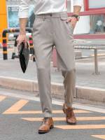  Button Plain Men Suit Pants 3627