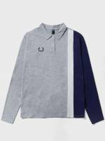 Regular Fit Light Grey Long Sleeve Men Tops 9303