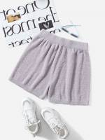 Light Grey Regular Fit Casual Plus Size Knitwear 9184