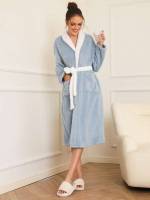  Shawl Collar Long Sleeve Underwear  Sleepwear 9105