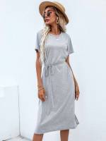 Casual Regular Fit Short Sleeve Women Dresses 6126