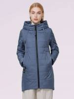 Plain Hooded Zipper Women Outerwear 3608