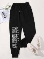   Letter Plus Size Sweatpants 485