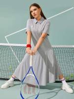 Short Sleeve Polo Regular Fit Plus Size Dresses 3907