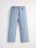  Cropped Light Wash Regular Fit Girls Jeans 8260