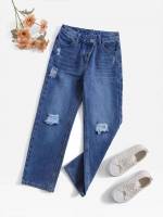  Plain Regular Fit Girls Jeans 4774