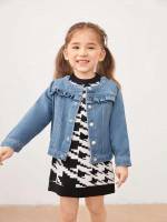 Casual Light Wash Long Sleeve Kids Clothing 9315