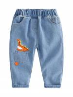 Long Light Wash Embroidery Toddler Boys Denim 2468