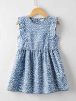  Light Wash Ruffle Cute Toddler Girls Denim 7809