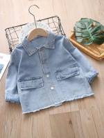 Light Wash Regular Fit Regular Long Sleeve Kids Clothing 9555