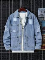  Casual Long Sleeve Regular Fit Men Denim Jackets 6368