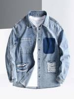  Regular Fit Casual Long Sleeve Men Denim 7162