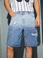  Loose Ombre Men Denim Shorts 4794