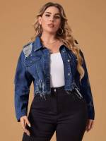  Regular Fit Casual Plus Size Denim 3687