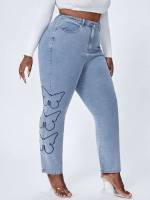  Light Wash  Plus Size Denim 3885