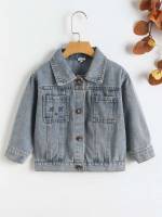  Light Wash Collar Toddler Boy Denim Jackets  Coats 3049