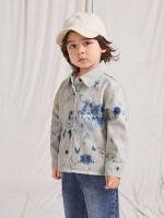 Tie Dye Long Sleeve Collar Toddler Boys Clothing 4699