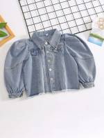  Regular Fit Regular Collar Toddler Girl Denim Jackets  Coats 5768