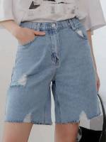  Loose Ripped Women Denim 7119