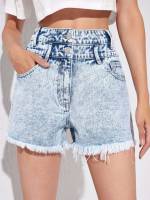  Regular Fit Raw Hem Women Denim 1546