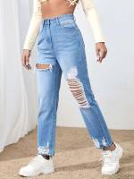 Regular Fit Plain Women Jeans 652