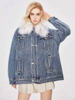  Long Sleeve Casual Oversized Women Denim 6264