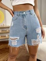  Regular Fit Women Denim Shorts 4773