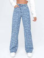 Long Regular Fit Light Wash Women Denim 9514