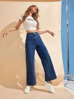 Button Long  Women Denim 932