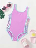  Scoop Neck Lilac Purple Baby Swimwear 7618