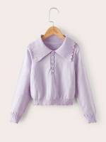  Regular Peter Pan Collar Plain Kids Clothing 2122