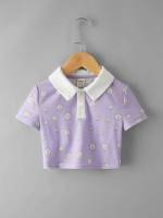  Floral Regular Fit Lilac Purple Girls Clothing 8672