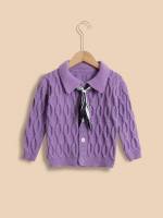 Regular Regular Fit Collar Long Sleeve Toddler Girls Knitwear 334