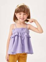  Cute Lilac Purple Spaghetti Strap Toddler Girl Tank Tops  Camis 4626