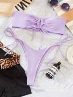   Lilac Purple Women Beachwear 344