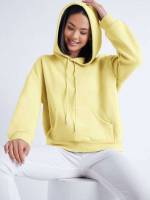 Casual Hooded Plain Oversized Women Clothing 985