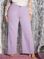 Elegant Loose Long Button Plus Size Pants 9354