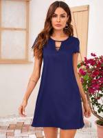  Regular Fit Scallop Women Dresses 1156