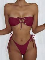 Plain  Women Beachwear 6266