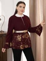  Round Neck Regular Fit Plus Size Outerwears 9896