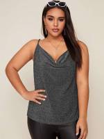 Draped Regular Fit Glamorous Regular Plus Size Tops 4558