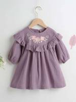  Cute Floral Mauve Purple Baby Dresses 131