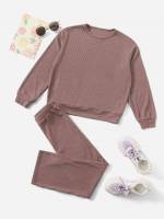 Round Neck Plain Regular Fit Kids Clothing 6938