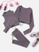 Mauve Purple Plain Sports 2636