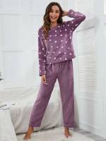  Long Sleeve Mauve Purple Women Sleepwear 60