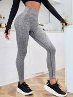 Cropped Mauve Purple  Women Sports Leggings 8667