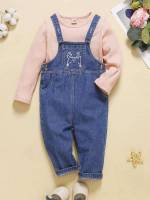 Medium Wash  Embroidery Baby Denim 1410