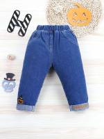 Embroidery Medium Wash Halloween Baby Denim 2434