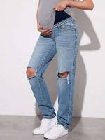  Regular Fit Button Maternity Denim 9773