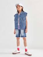 Loose  Raw Hem Boys Clothing 5803